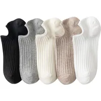 Boat Socks Women's Summer Thin Solid Color Simple Japanese Invisible Socks Shallow Mouth Non-slip Breathable Sweat-absorbent Boat Socks Wholesale main image 5