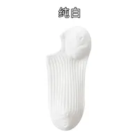 Boat Socks Women's Summer Thin Solid Color Simple Japanese Invisible Socks Shallow Mouth Non-slip Breathable Sweat-absorbent Boat Socks Wholesale sku image 1