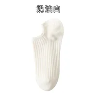Boat Socks Women's Summer Thin Solid Color Simple Japanese Invisible Socks Shallow Mouth Non-slip Breathable Sweat-absorbent Boat Socks Wholesale sku image 2