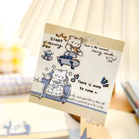 1 Piece Animal Cartoon Cat Class Learning School Paper Cartoon Style Cute Preppy Style Sticky Note main image 6