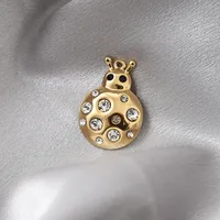 Cute Beetles 304 Stainless Steel Plating Zircon Jewelry Accessories sku image 2
