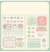1 Set Animal Letter School Graduation Coated Paper Adhesive Sticker Cute Stickers sku image 4