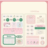 1 Set Animal Letter School Graduation Coated Paper Adhesive Sticker Cute Stickers sku image 3