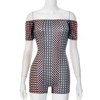 Women's Holiday Daily Classic Style Printing Shorts Rompers sku image 2