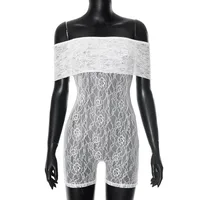 Women's Holiday Tea Party Sexy Streetwear Solid Color Shorts Rompers sku image 2
