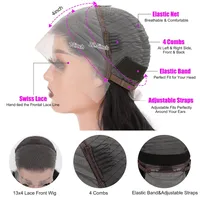 Unisex Simple Style Holiday Weekend Carnival Real Hair Homogeneous And Oblique Long Curly Hair Wigs main image 3