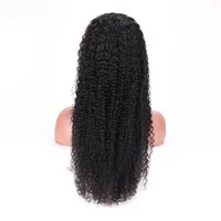 Unisex Simple Style Casual Holiday Weekend Real Hair Homogeneous And Oblique Long Curly Hair Wigs main image 3