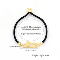Elegant Simple Style Pin Heart Shape Nylon Copper Women's Bracelets main image 2