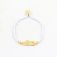 Elegant Simple Style Pin Heart Shape Nylon Copper Women's Bracelets main image 5