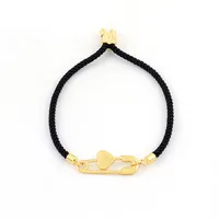 Elegant Simple Style Pin Heart Shape Nylon Copper Women's Bracelets sku image 4