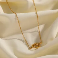 Casual Elegant Simple Style Geometric 304 Stainless Steel 18K Gold Plated Women's Pendant Necklace main image 1