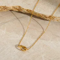 Casual Elegant Simple Style Geometric 304 Stainless Steel 18K Gold Plated Women's Pendant Necklace main image 2