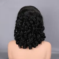 Unisex Simple Style Casual Holiday Real Hair Homogeneous And Oblique Curls Wigs main image 2