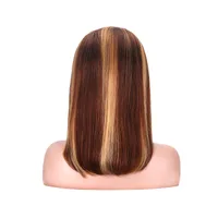Unisex Simple Style Weekend Carnival Street Real Hair Homogeneous And Oblique Straight Hair Wigs main image 4