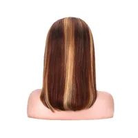 Unisex Simple Style Weekend Carnival Street Real Hair Homogeneous And Oblique Straight Hair Wigs main image 5