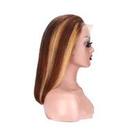 Unisex Simple Style Weekend Carnival Street Real Hair Homogeneous And Oblique Straight Hair Wigs sku image 2