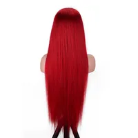 Unisex Simple Style Weekend Carnival Street Real Hair Homogeneous And Oblique Long Straight Hair Wigs main image 2