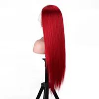 Unisex Simple Style Weekend Carnival Street Real Hair Homogeneous And Oblique Long Straight Hair Wigs main image 4