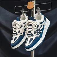 Men's Korean Style Multicolor Multicolor Shallow Mouth Belt Decoration Round Toe Flats Skate Shoes sku image 17