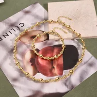 Casual Simple Style Round Copper Polishing Plating 18K Gold Plated Rose Gold Plated White Gold Plated Women's Bracelets Necklace Jewelry Set main image 3