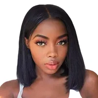 Women's Star Fashion Casual Masquerade Street Real Hair Homogeneous And Oblique Straight Hair Wigs main image 4