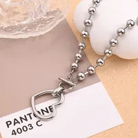 Casual Vacation Red Heart Stainless Steel Polishing Women's Necklace main image 3