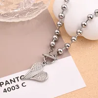 Casual Vacation Red Heart Stainless Steel Polishing Women's Necklace sku image 3