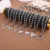 Casual Vacation Red Heart Stainless Steel Polishing Women's Necklace main image 1