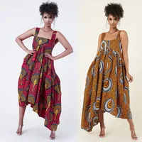 Women's Adults Irregular Skirt Temperament Commuter British Style Collarless Strap Printing Sleeveless Printing Midi Dress Weekend Daily main image 1