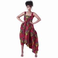 Women's Adults Irregular Skirt Temperament Commuter British Style Collarless Strap Printing Sleeveless Printing Midi Dress Weekend Daily main image 2