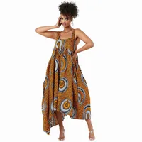 Women's Adults Irregular Skirt Temperament Commuter British Style Collarless Strap Printing Sleeveless Printing Midi Dress Weekend Daily main image 3