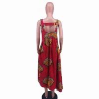 Women's Adults Irregular Skirt Temperament Commuter British Style Collarless Strap Printing Sleeveless Printing Midi Dress Weekend Daily main image 4