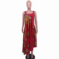 Women's Adults Irregular Skirt Temperament Commuter British Style Collarless Strap Printing Sleeveless Printing Midi Dress Weekend Daily main image 5