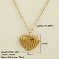 Romantic Simple Style Heart Shape Wings Lock 304 Stainless Steel Women's Pendant Necklace sku image 17