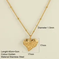 Romantic Simple Style Heart Shape Wings Lock 304 Stainless Steel Women's Pendant Necklace sku image 5