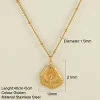 Romantic Simple Style Heart Shape Wings Lock 304 Stainless Steel Women's Pendant Necklace sku image 3