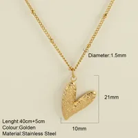 Romantic Simple Style Heart Shape Wings Lock 304 Stainless Steel Women's Pendant Necklace sku image 8