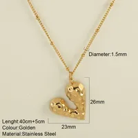 Romantic Simple Style Heart Shape Wings Lock 304 Stainless Steel Women's Pendant Necklace sku image 11