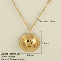 Romantic Simple Style Heart Shape Wings Lock 304 Stainless Steel Women's Pendant Necklace sku image 16