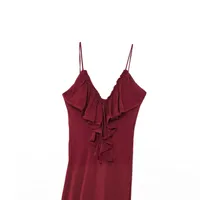 Women's Strap Dress Elegant Strap Sleeveless Solid Color Maxi Long Dress Date Tea Party main image 3
