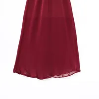Women's Strap Dress Elegant Strap Sleeveless Solid Color Maxi Long Dress Date Tea Party main image 5