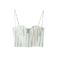 Holiday Daily Women's Elegant Simple Style Streetwear Stripe Cotton Polyester Skirt Co-ord Set Shorts Sets main image 3