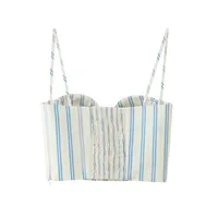 Holiday Daily Women's Elegant Simple Style Streetwear Stripe Cotton Polyester Skirt Co-ord Set Shorts Sets main image 4