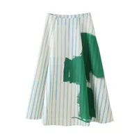 Holiday Daily Women's Elegant Simple Style Streetwear Stripe Cotton Polyester Skirt Co-ord Set Shorts Sets main image 5
