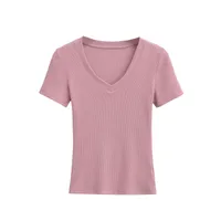 Women's T-shirt Short Sleeve T-Shirts Casual Solid Color main image 2