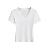 Women's T-shirt Short Sleeve T-Shirts Casual Solid Color sku image 1