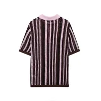 Holiday Daily Selfie Women's Casual Simple Style Streetwear Stripe Knit Shorts Co-ord Set Shorts Sets main image 4