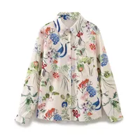 Women's Blouse Long Sleeve Blouses Elegant Flower main image 2