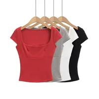 Women's T-shirt Short Sleeve T-Shirts Streetwear Solid Color main image 1