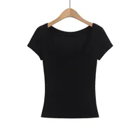 Women's T-shirt Long Sleeve T-Shirts Streetwear Solid Color sku image 7